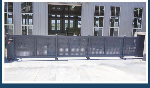 凯富龙耀电动伸缩不锈钢推拉折叠门小区学校工厂伸缩大门