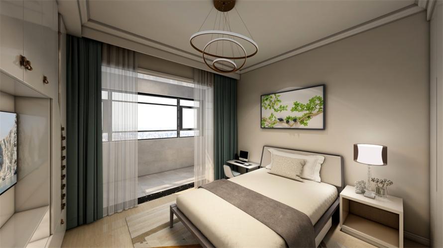 杨浦区兰州路70简约两室一厅卧室装修效果图