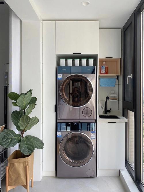 生活阳台洗衣机柜装修实景案例分享
