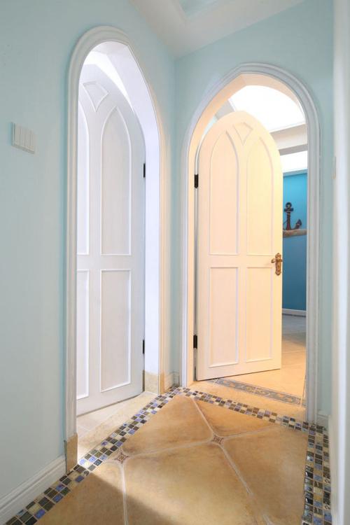 清爽地中海家居室内拱形门装饰效果图