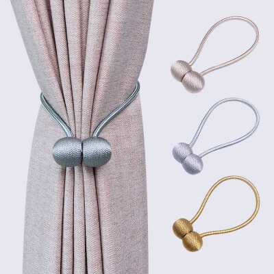 创意窗帘绑带一对装简约现代窗帘绳子绑带可爱百搭磁铁窗帘扣北欧kb6