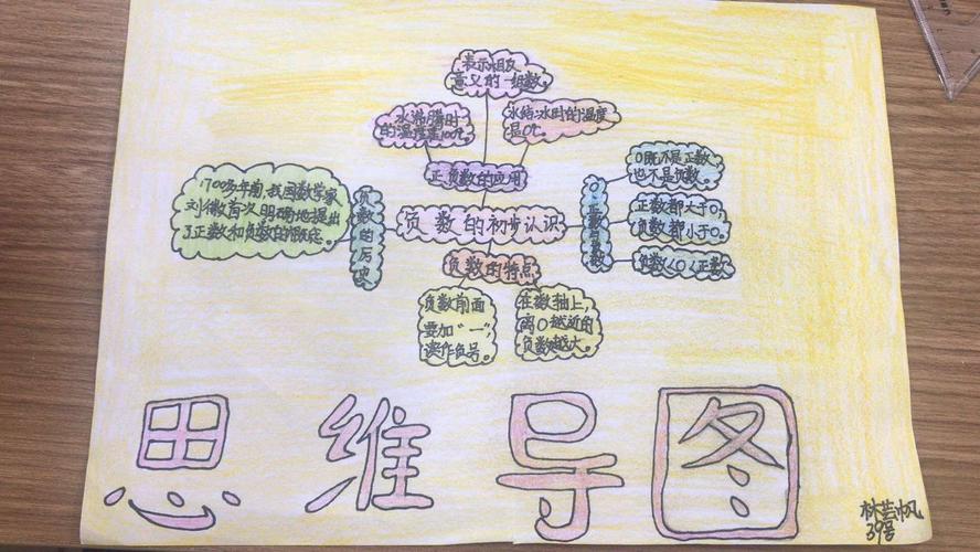 海口市龙峰实验小学五年级数学上册第一单元巜负数》思维导图