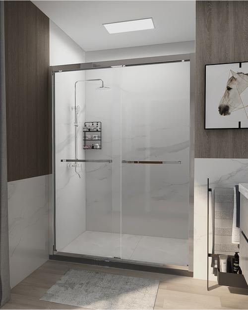 家用卫生间干湿分离隔断卫浴淋浴淋浴房整体防爆钢化玻璃门m1e6系列