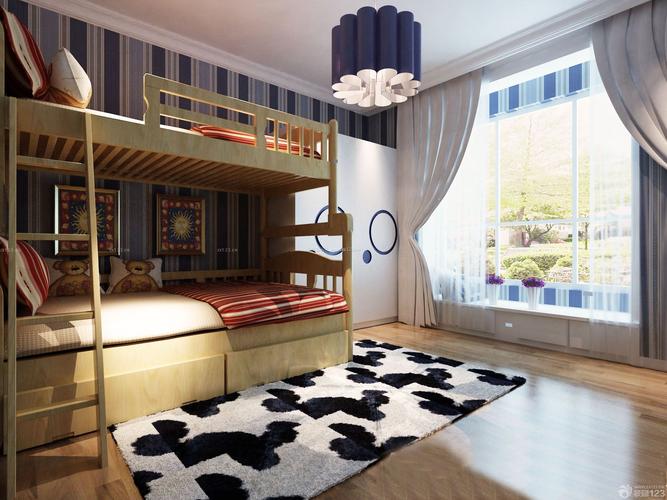 简单一室一厅卧室高低床装修设计图片装信通网效果图