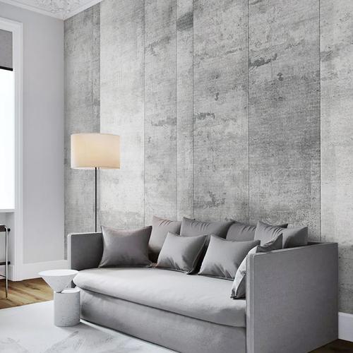 水泥板墙酷现代复古怀旧工业风壁画灰色壁纸客厅卧室背景墙纸
