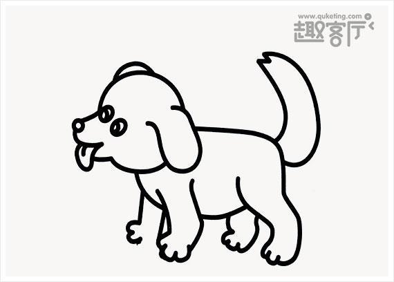 可爱卡通小狗图片儿童动物简笔画大全