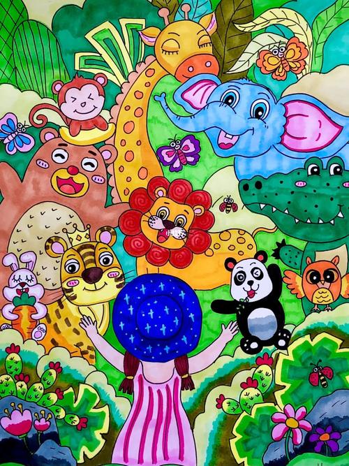 动物世界儿童画