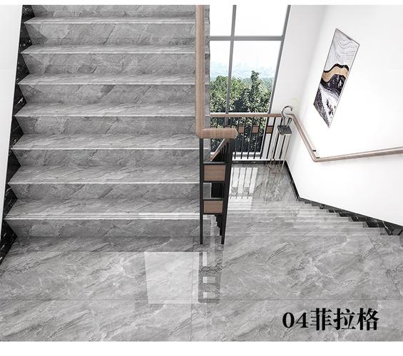 灰色通体楼梯踏步地板砖一体式防滑12米台阶砖梯级大理石瓷13513507