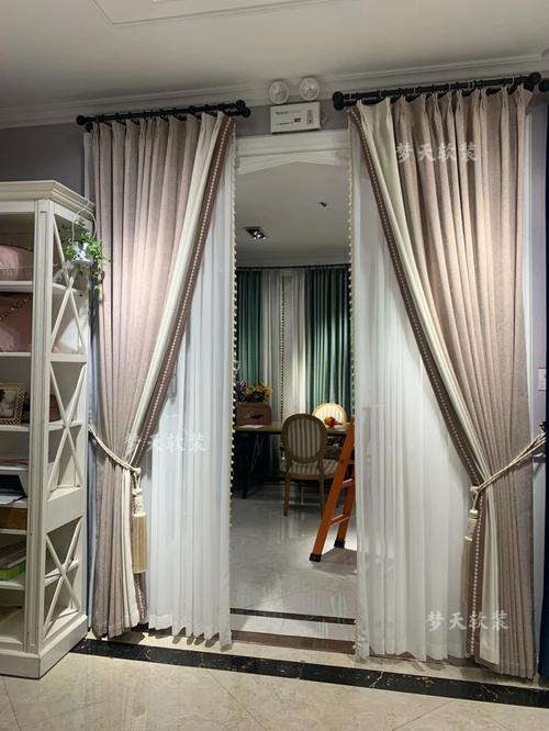高精密色织窗帘轻奢美式现代极简卧室窗帘