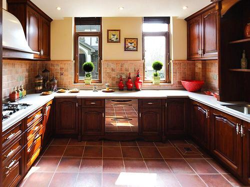 乡村复古欧式风格厨房室内设计图片效果图