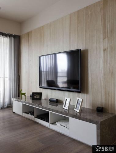 美式简约木质电视背景墙装修效果图大全