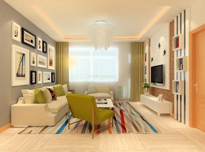 2022小户型家装客厅吊顶沙发效果图欣赏