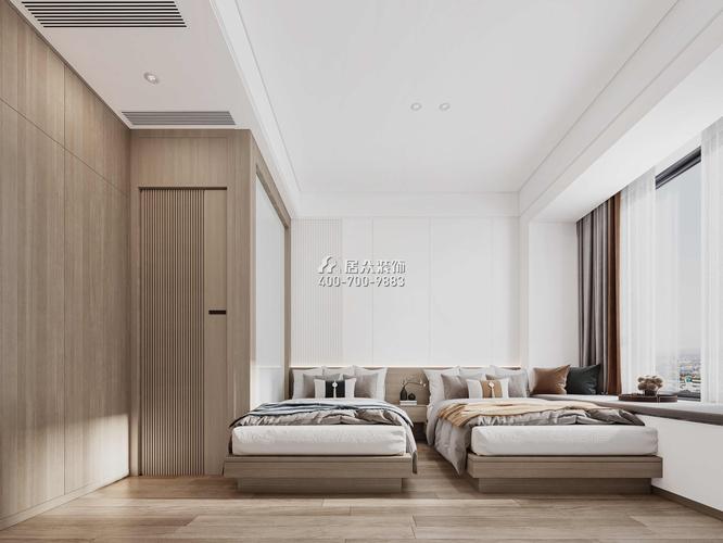 华发绿洋湾191平方米现代简约风格平层户型卧室装修效果图