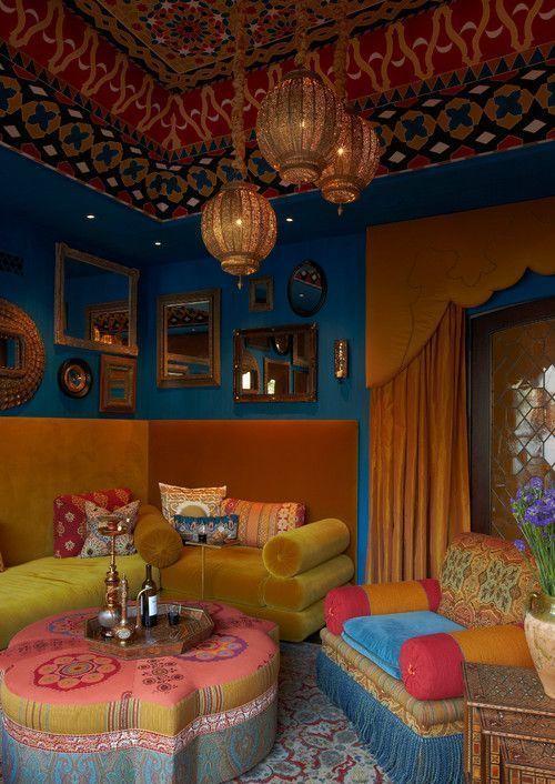 多彩的中东风格客厅把摩洛哥装饰风格带回家