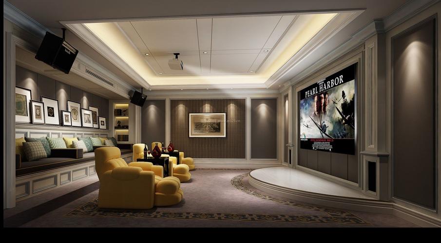2022欧式古典别墅家庭影院设计装修效果图