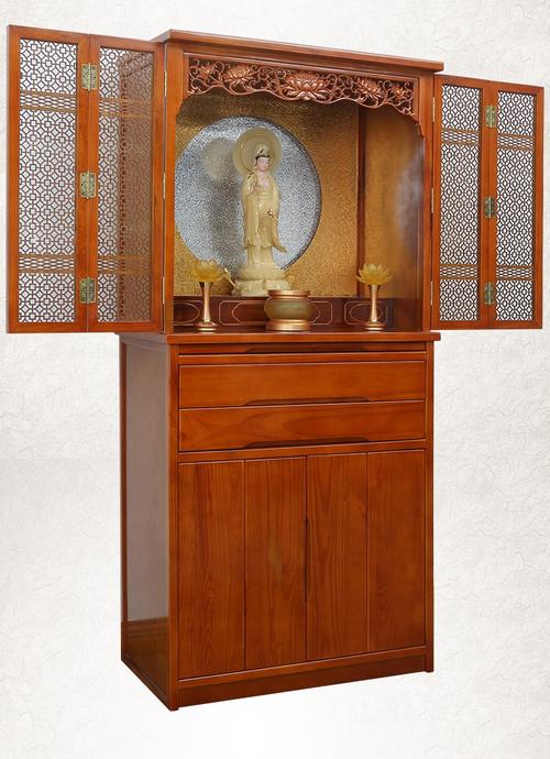 佛龛立柜带门神龛家用佛像供台实木神台柜客厅菩萨佛柜供桌供佛桌财神