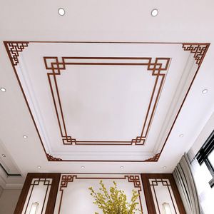 新中式吊顶线条角花装饰条天花板实木7字线过道客厅吊顶四周边框