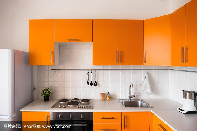 现代厨房橙色