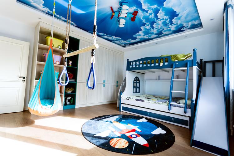 典雅70平美式三居儿童房装修效果图卧室美式经典卧室设计图片赏析