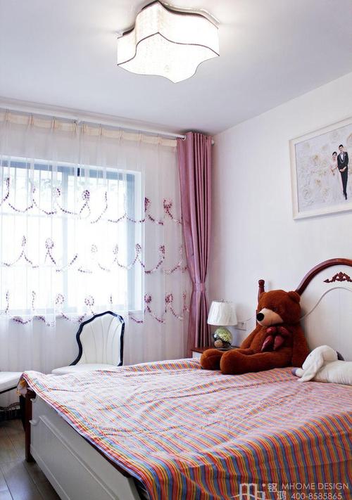 现代简约二居室卧室窗帘装修效果图大全