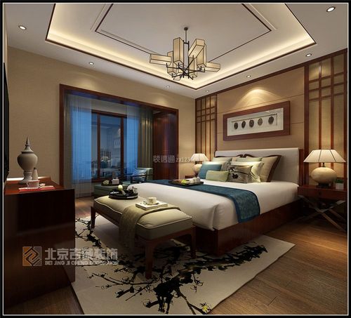 2022新中式风格卧室床头背景墙装修效果图