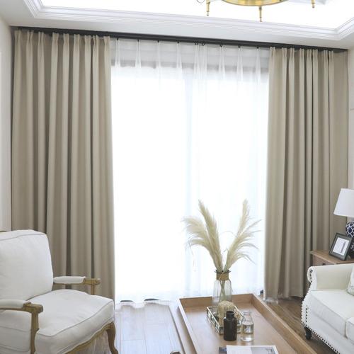 窗帘流行遮光纯色酒店东南亚2020现代北欧客厅定制窗帘