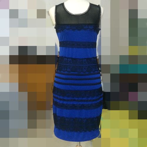 6988欧洲站爆款欧美热卖时尚蕾丝条纹蓝黑连衣裙