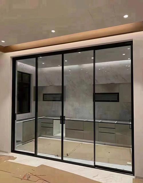 极窄厨房门阳台门铝合金玻璃门高档