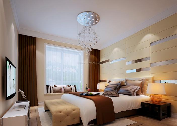 现代家居卧室设计床头背景墙效果图片