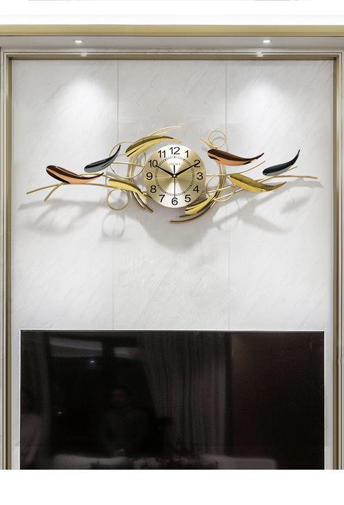 北欧轻奢艺术装饰钟表挂钟客厅电视墙上时钟挂墙卧室创意大气挂表