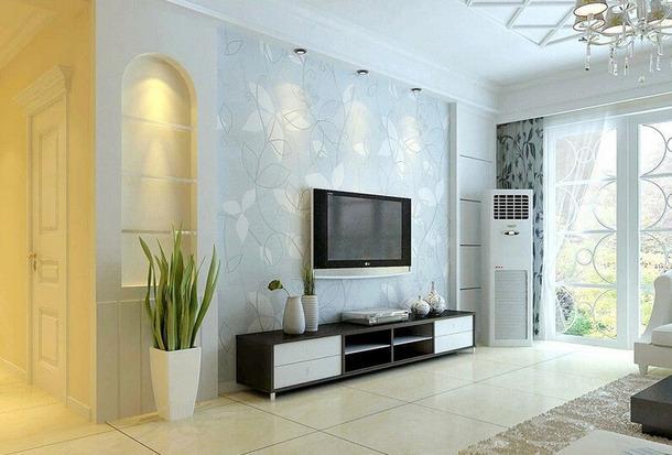 现代简约风格客厅经典背景墙装修效果图现代简约风格电视柜图片