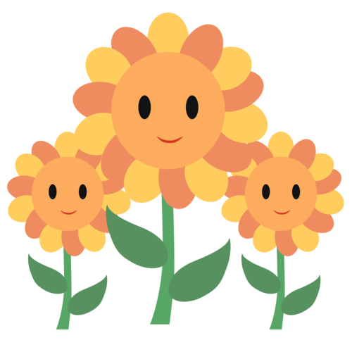 向日葵可爱花朵卡通手绘图片
