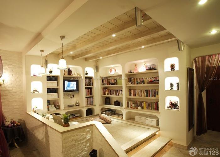 54平米房屋客厅兼书房设计图装信通网效果图