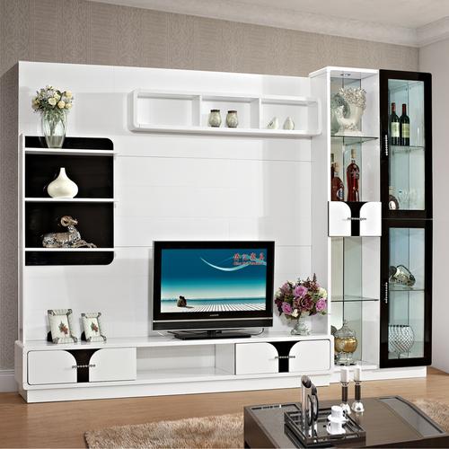 现代简约电视柜组合墙柜整体客厅多功能背景墙酒柜储物电视柜