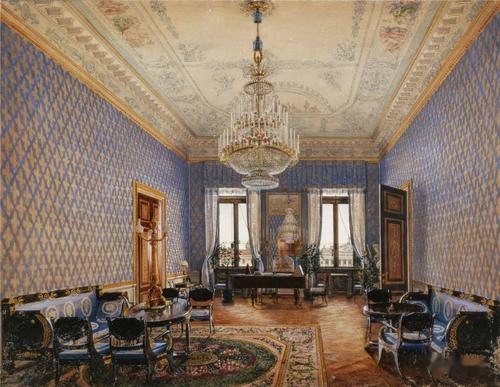 你一定没看过十九世纪俄罗斯皇室宫廷室内装饰水彩画