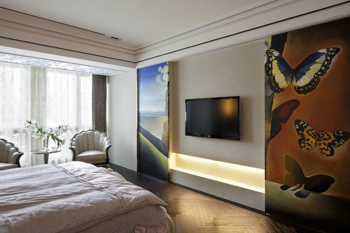 383平方米大户型现代卧室电视墙装修效果图