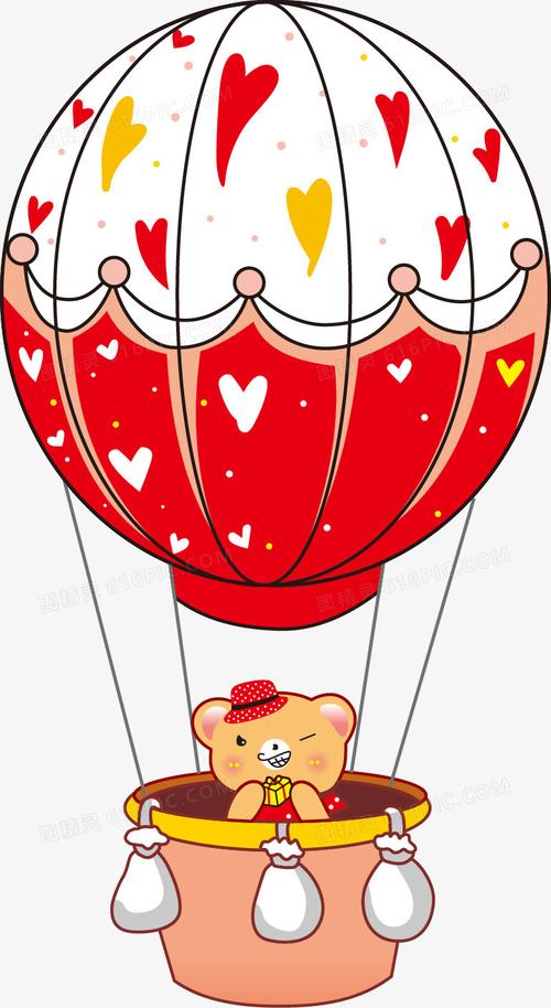卡通浪漫手绘热气球