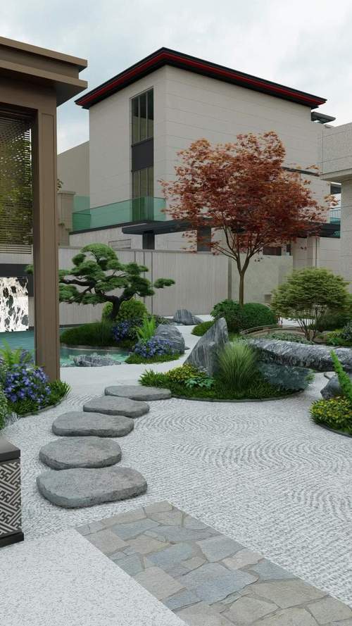 日式风格庭院效果图案例庭院设计