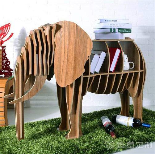 大象动物创意书柜