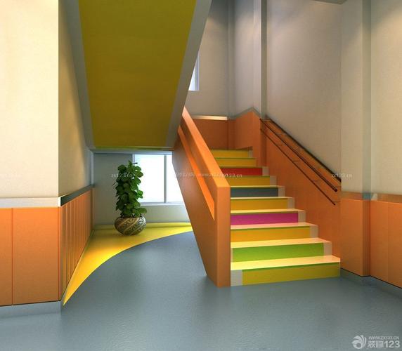 幼儿学校楼梯装修设计图片欣赏装信通网效果图