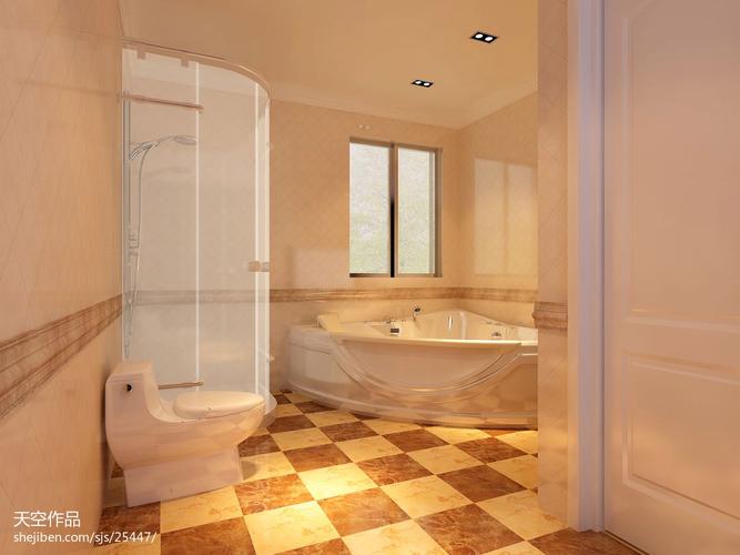 精选面积140平别墅卫生间欧式装修实景图片欣赏卫生间欧式豪华卫生间