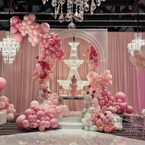 梦幻粉色系列气球派对布置