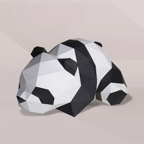 国宝成都大熊猫动物折纸解压神器立体手工坊模型构成纸艺造型