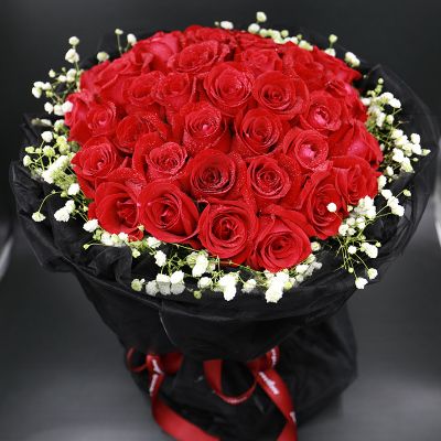 33只红玫瑰花束武汉鲜花店同城速递生日鲜花配送花配送
