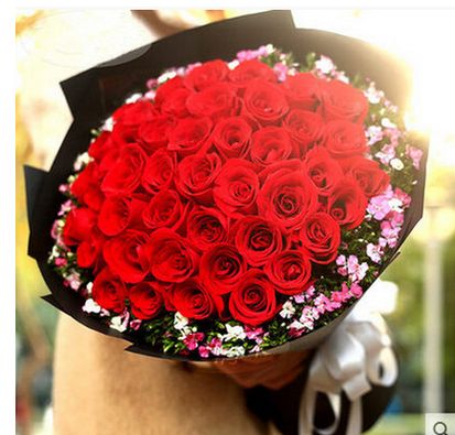 女神节鲜花包邮99支红玫瑰花束爱情花束送女友生日礼物天长地久
