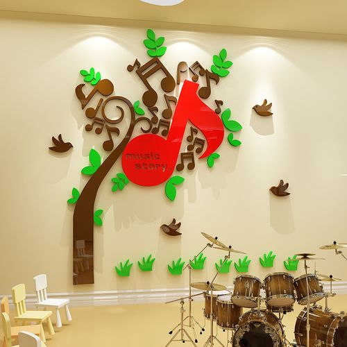 音符符号幼儿园环创布置钢琴音乐教室辅导辅导班软装墙贴
