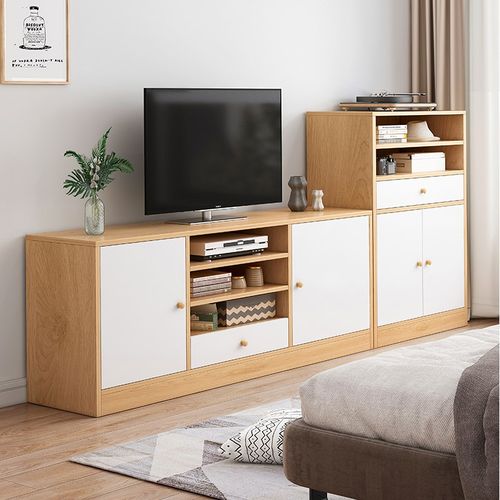 电视柜现代简约高款客厅小户型主卧室实木腿电视机柜组合墙柜简易