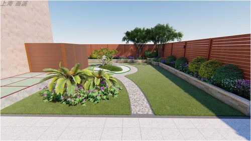 私家庭院别墅花园装修设计效果图户外露天露台参考实景图3d全景图