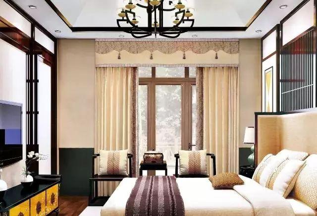 中式风格窗帘家装设计效果图中式传统的艺术气息