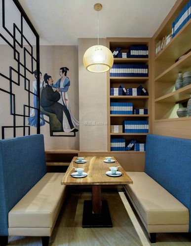成都饭店餐厅卡座沙发设计装修图片2020装信通网效果图